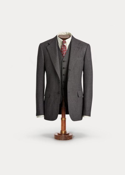 Men's Ralph Lauren Wool Herringbone Blazers | 506283AIF